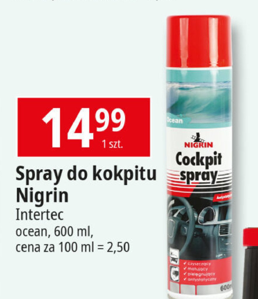 Spray do kokpitu ocean Nigrin promocja