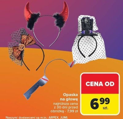 Opaska na głowę różne rodzaje Carrefour promocja w Carrefour