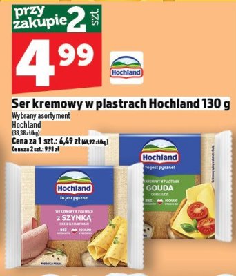 Ser kremowy w plastrach Hochland 130 g promocja w TOPAZ