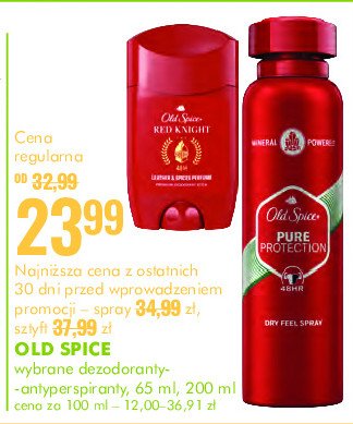 Dezodorant Old spice red knight promocja w Super-Pharm
