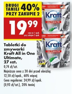 Kapsu艂ki do zmywarek Kraft ultimate promocja