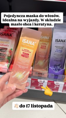Maska do włosów Season Protect ISANA Professional promocja w Rossmann