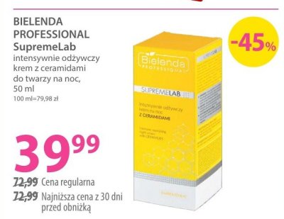 Krem BIELENDA PROFESSIONAL SupremeLab intensywnie odżywczy krem z ceramidami do twarzy na noc promocja w Hebe