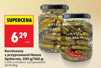 Korniszony z przyprawami promocja w Biedronka