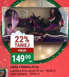 LALKA Z KAROCĄ 29 cm promocja w bi1