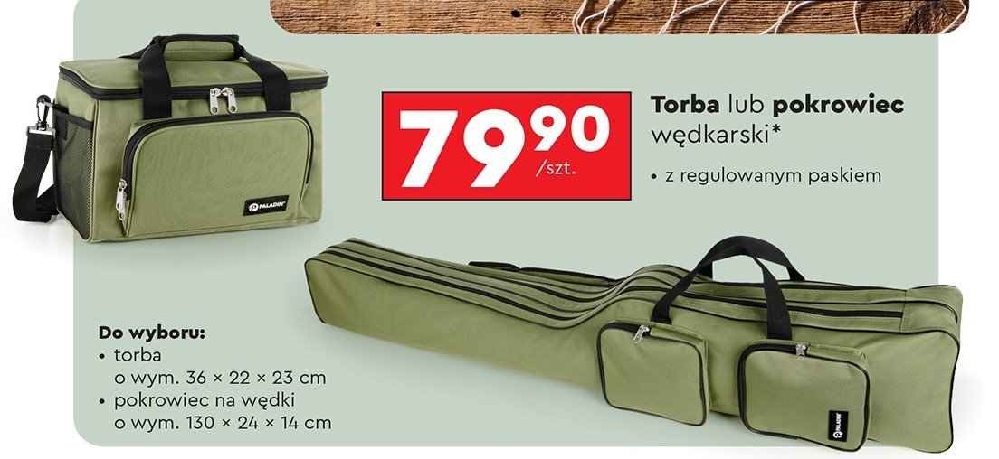 Torba wędkarska 36 x 22 x 23 cm PALADIN promocja w Biedronka