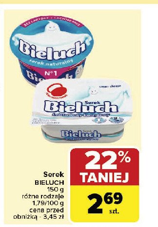 Serek śmietankowo - kanapkowy Bieluch promocja w Carrefour Market