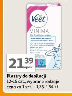 Plastry do depilacji bikini i pach skóra wrażliwa Veet minima promocja