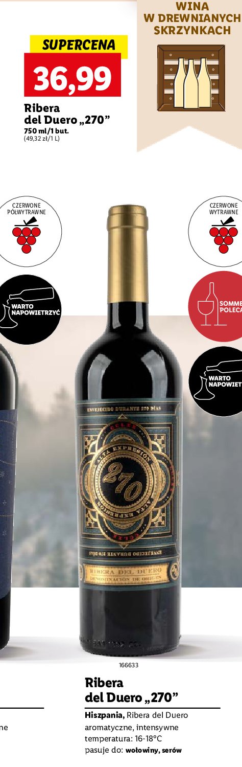 Wino Ribera del duero 270 promocja w Lidl