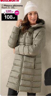Płaszcz pikowany damski Rozm. S-3XL promocja w Woolworth