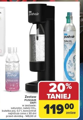 Zestaw DAFI - saturator, nabój CO2, butelka poj. 0.7 l, koncentrat promocja w Carrefour