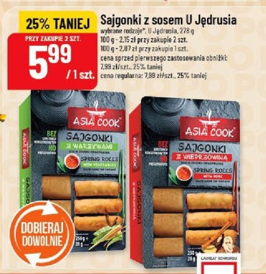 Sajgonki z sosem U Jędrusia Asia Cook promocja w POLOmarket
