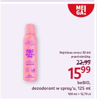 Dezodorant start your active day tropical Be bio promocja w Rossmann