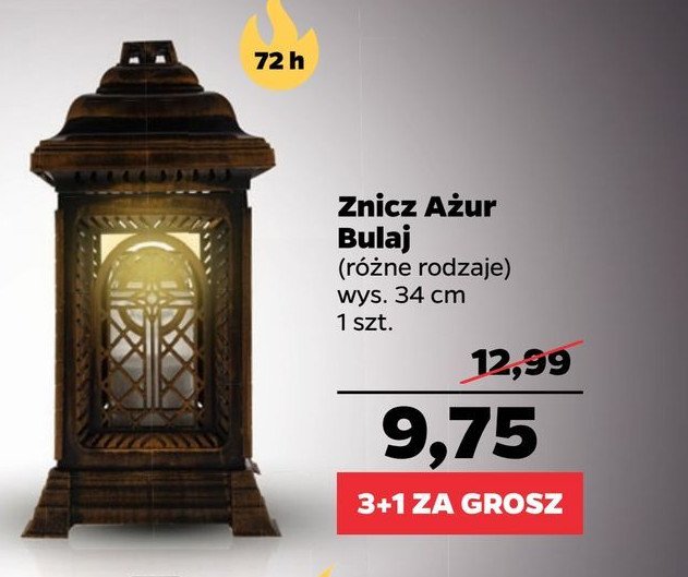 Znicz ażur bulaj 34 cm promocja