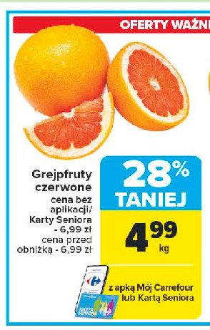 Grejpfruty czerwone promocja w Carrefour Market