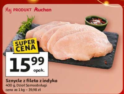 Sznycle z fileta z indyka promocja w Auchan