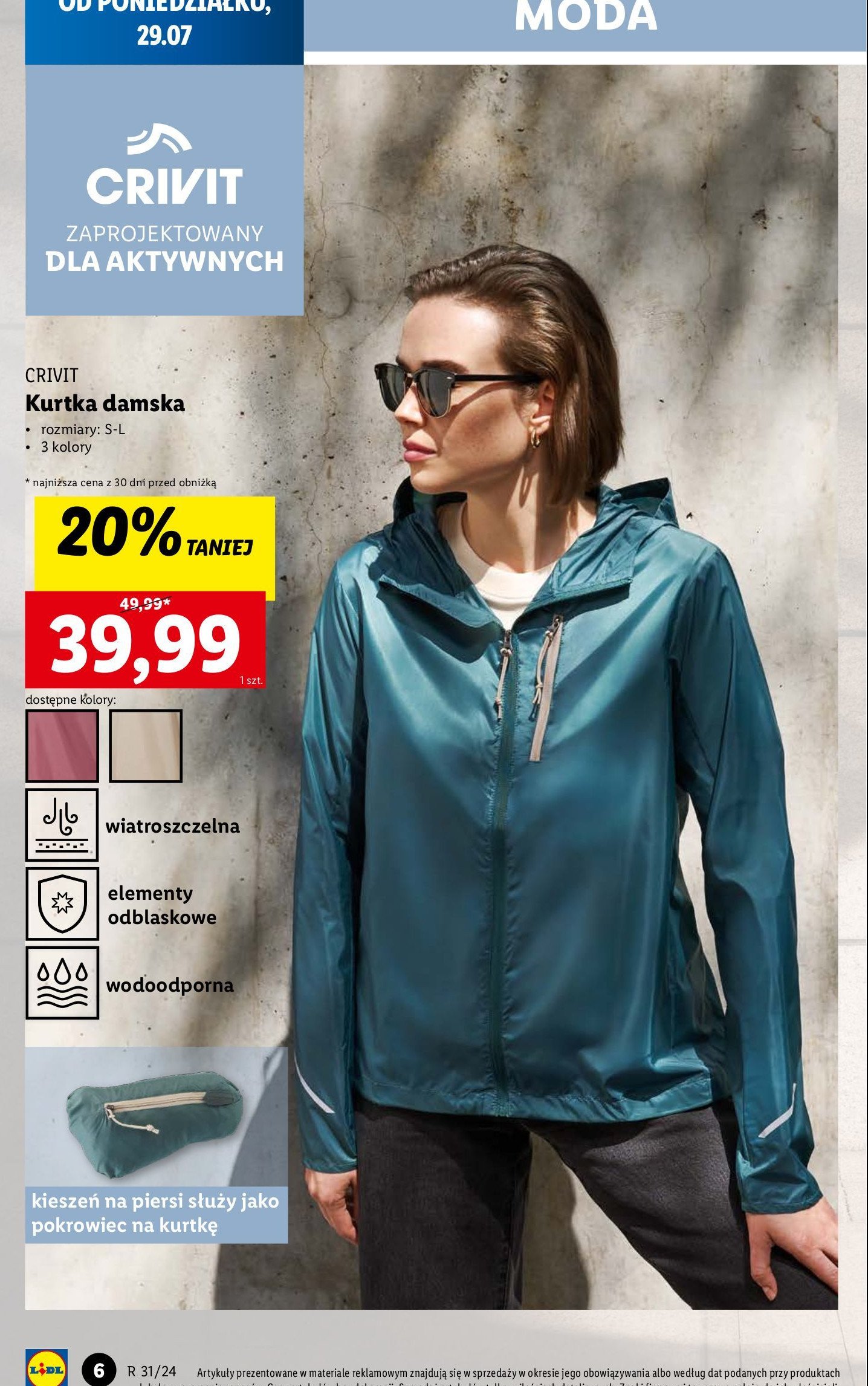 Kurtka lekka damska s-l Crivit promocja