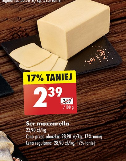 Ser mozzarella promocja w Biedronka