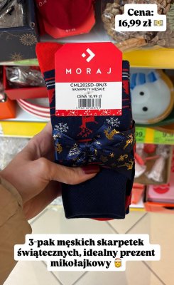 Skarpety męskie świąteczne 3-pak promocja w Dino