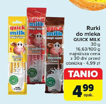 S艂omka do mleka waniliowa Quick milk promocja
