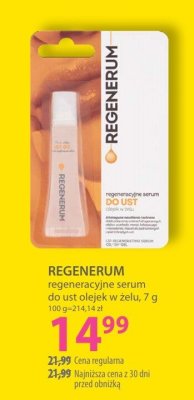 REGENERUM regeneracyjne serum do ust olejek w żelu 7 g promocja w Hebe