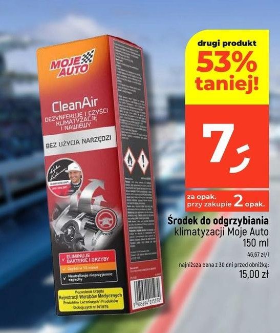 Odświeżacz clean air do klimatyzacji arctic Moje auto promocja w Dealz