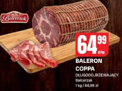 Baleron coppa długodojrzewający promocja w Chorten