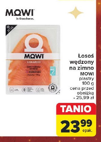 Łosoś wędzony na zimno plastry Mowi promocja