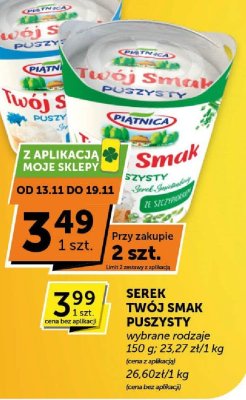 Serek Twój Smak Puszysty wybrane rodzaje promocja w ABC