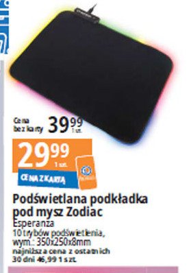 Podk艂adka pod mysz egp105 zodiac Esperanza promocja