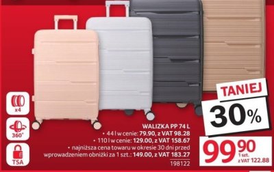 Walizka PP 74 l promocja w Selgros