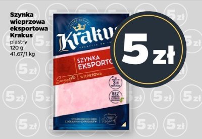 Szynka wieprzowa eksportowa plastry promocja w Netto