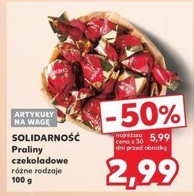 Praliny czekoladowe Solidarność promocja