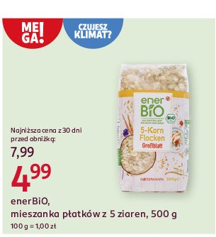 Mieszanka płatków z 5 ziaren Enerbio promocja w Rossmann