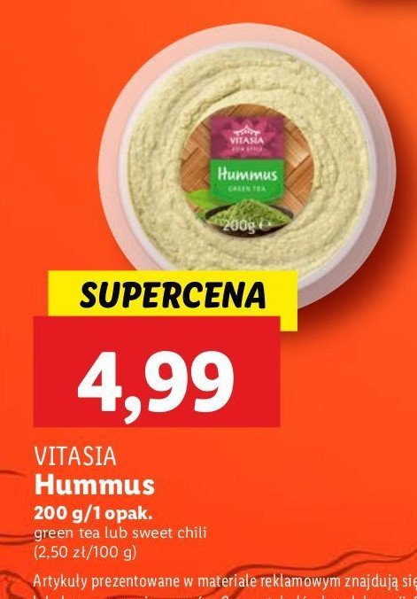 Hummus sweet chili Vitasia promocja