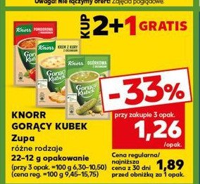 Ogórkowa z grzankami Knorr gorący kubek promocja