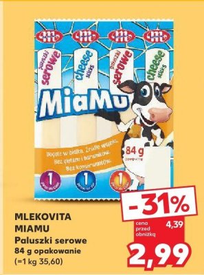 Miamu Paluszki serowe promocja w Kaufland