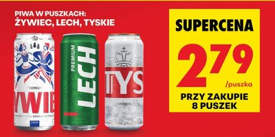 Piwo Tyskie w puszce promocja w Biedronka