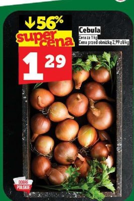 Cebula cena przed obniżką 2.99 zł/kg promocja w TOPAZ