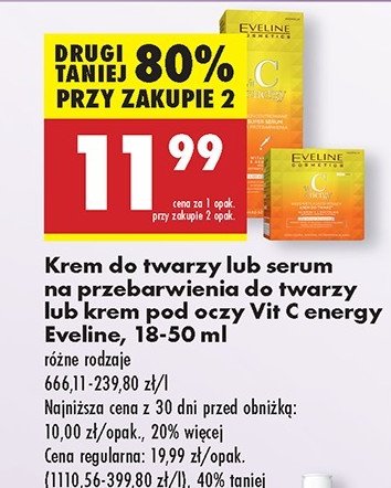 Skoncentrowane super serum na przebarwienia Eveline vit c energy promocja