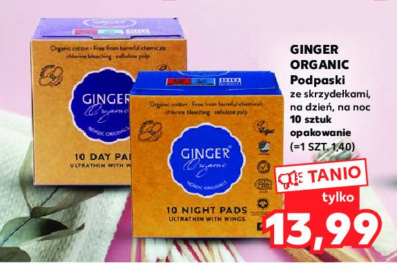 Podpaski na noc Ginger organic promocja