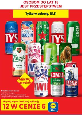 Piwo Żatecky w puszce promocja w Lidl