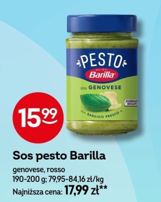 Sos pesto Barilla genovese, rosso promocja w Żabka