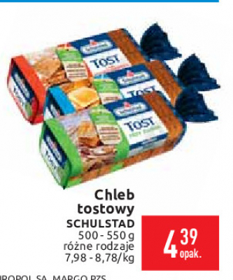 Chleb tostowy trzy ziarna Schulstad promocja
