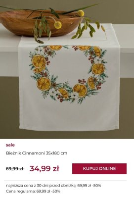 Bieżnik Cinnamoni 35x180 cm promocja w home&you