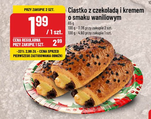 Ciasto z czekoladą z kremem waniliowym promocja