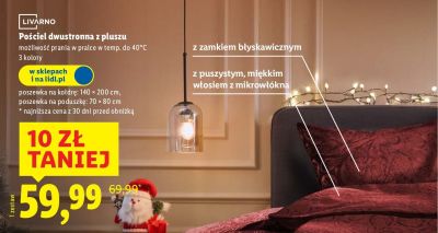Pościel dwustronna z pluszu 140×200 cm promocja w Lidl