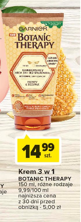 Krem do włosów odbudowujący 3w1 miód i wosk pszczeli Garnier botanic therapy promocja