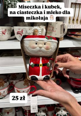 Miseczka i kubek świąteczna Mikołaj promocja w Pepco