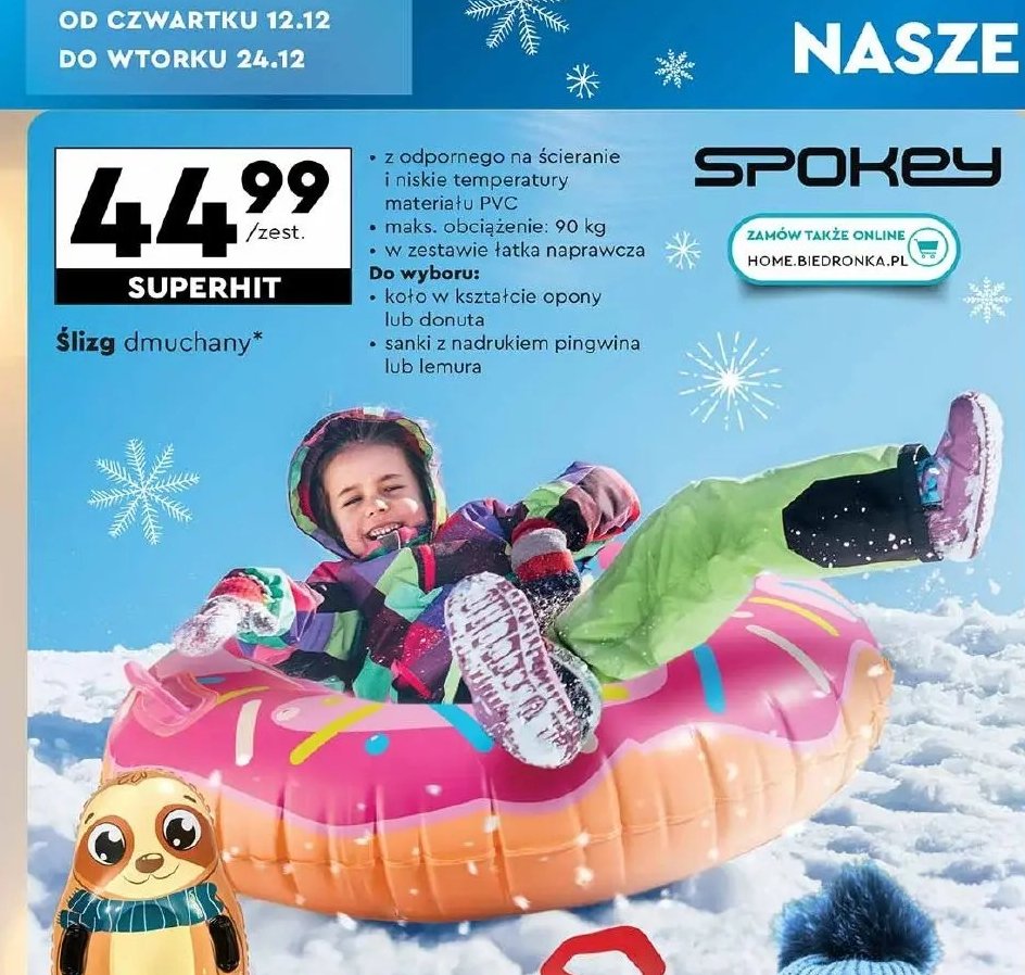 Ślizg koło Spokey promocja w Biedronka